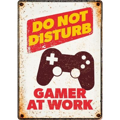 Sign Metal Gamer At Work (v)