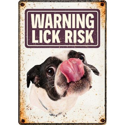 Sign Metal Lick Risk (v)