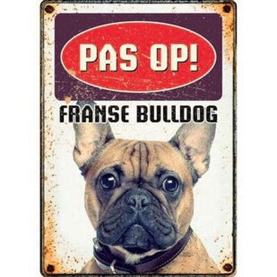 Bord Blik Franse Bulldog (v)
