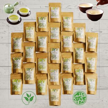 Paquet d'échantillons contenant 20 grammes des 25 variétés. Un total de 500 grammes de thé de haute qualité. 2