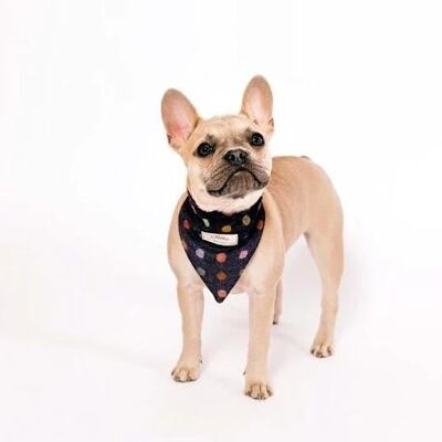 Bandana Charlie Dog - Multispot Wine pequeño