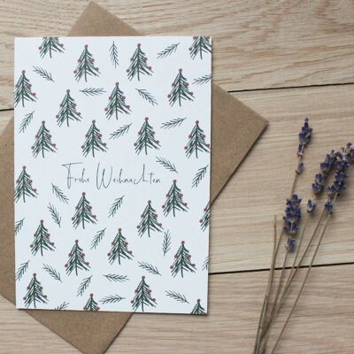 Christmas card [Merry Christmas], fir tree, Christmas tree