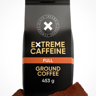 Ground Coffee FULL Flavour by Black Insomnia, 453g, Strong Coffee, Extreme Caffeine