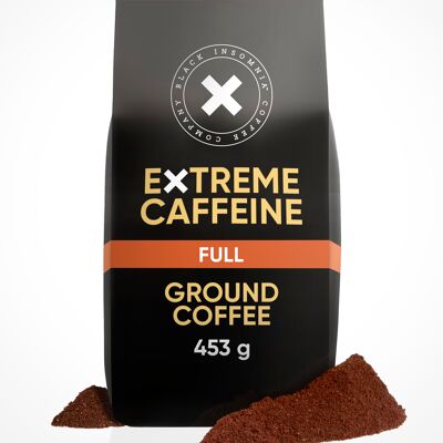 Café molido FULL Flavor de Black Insomnia, 453 g, café fuerte, cafeína extrema