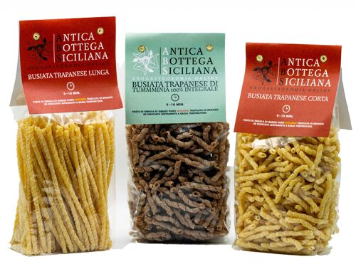 Box 3 tipi di pasta siciliana -  30 pezzi