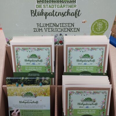 Cardboard display - flower sponsorship - 4 - equipped