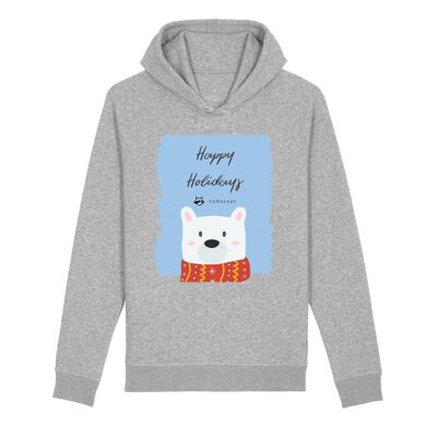 Happy Holiday Hoodie | 85% Bio-Baumwolle, 15% recyceltes Polyester - Grey