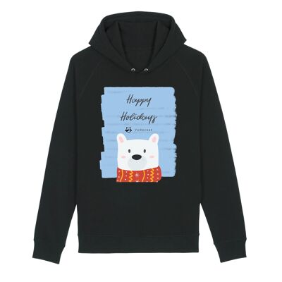 Happy Holiday Hoodie | 85% Bio-Baumwolle, 15% recyceltes Polyester - Black