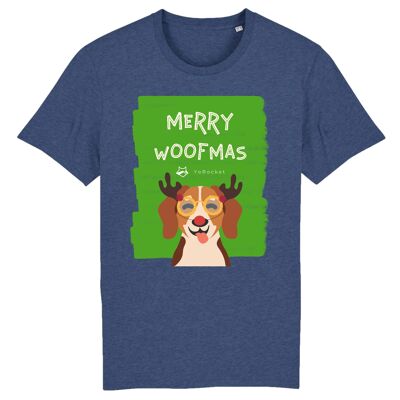 Merry Woofmas T-Shirt | 100% Bio-Baumwolle - Indigo
