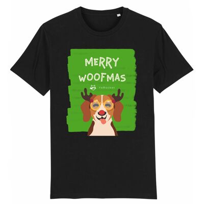 Merry Woofmas T-Shirt | 100% Bio-Baumwolle - Black