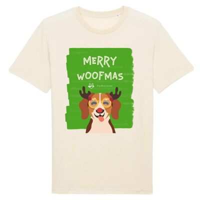 Merry Woofmas T-Shirt | 100% Bio-Baumwolle - Natural