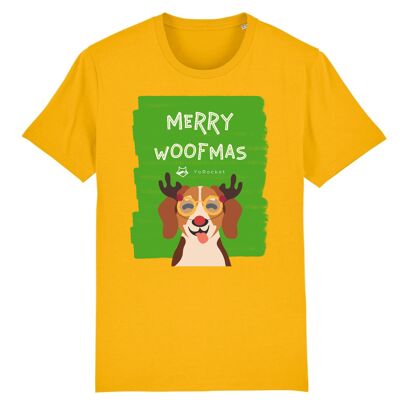 Merry Woofmas T-Shirt | 100% Bio-Baumwolle - Yellow