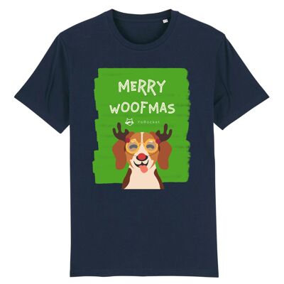 Merry Woofmas T-Shirt | 100% Bio-Baumwolle - Navy