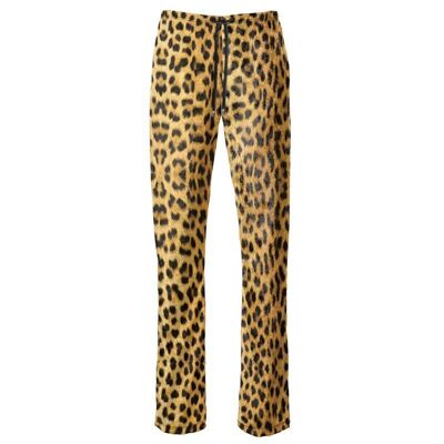 Leopard Print pattern womens designer trousers