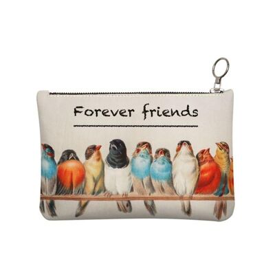 Birds on a branch leather clutch bag