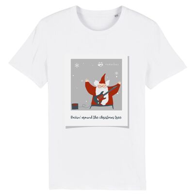 Rockin` Santa T-Shirt | 100% Bio-Baumwolle - White