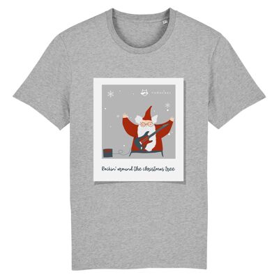 Rockin` Santa T-Shirt | 100% Bio-Baumwolle - Grey