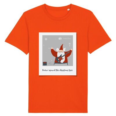 Rockin` Santa T-Shirt | 100% Bio-Baumwolle - Orange