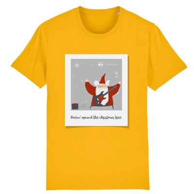 Rockin` Santa T-Shirt | 100% Bio-Baumwolle - Yellow