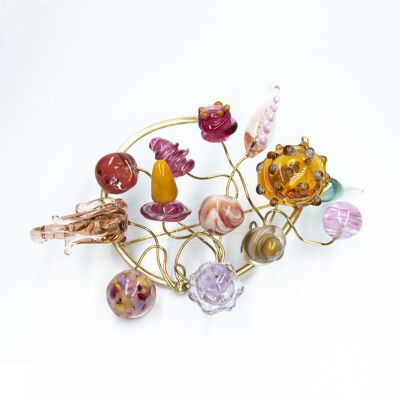 Broche artesanal de cristal de Murano Onirica series