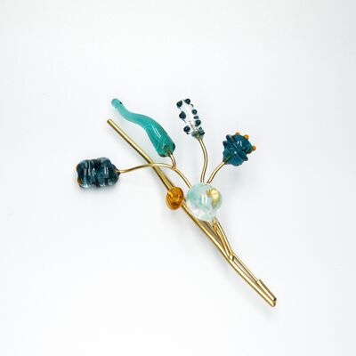 Handmade Murano glass brooch Onirica series