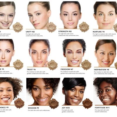 Inika Baked Mineral Foundation – 8g - Fortitude - Dark skin with neutral undertones