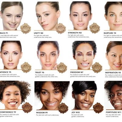 Inika Baked Mineral Foundation – 8g - Fortitude - Dark skin with neutral undertones