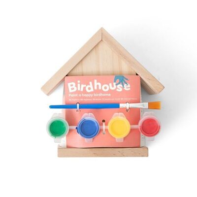 DIY hölzernes Vogelhaus mit Farbe