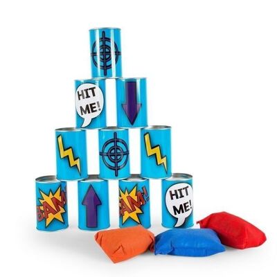 Tin Throwing - Blue - active play - game for kids - BS Toys
