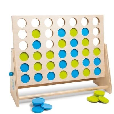 Giant Four in a Row - jouet en bois - Jeu d'extérieur - Jeu pour enfants - BS Toys