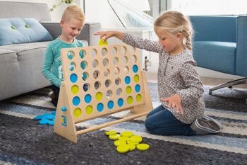 Giant Four in a Row - jouet en bois - Jeu d'extérieur - Jeu pour enfants - BS Toys 4