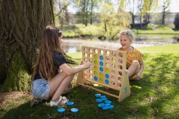 Giant Four in a Row - jouet en bois - Jeu d'extérieur - Jeu pour enfants - BS Toys 7