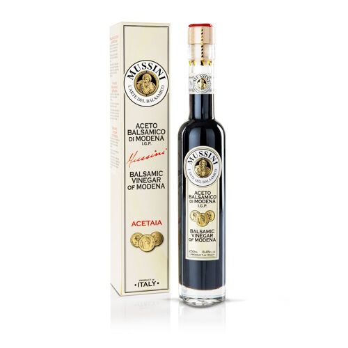 ACETAIA Balsamico de Modena I.G.P. 250ml 9 jaar(3 munten) van Mussini - Balsamicoazijn