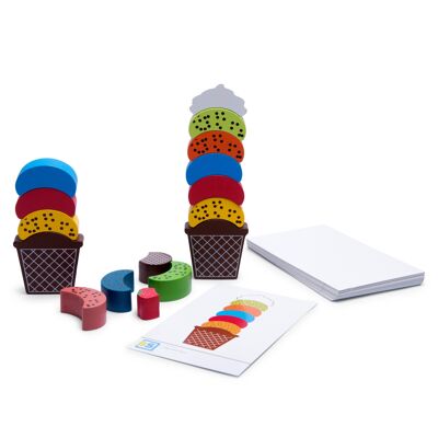 Ice Dream Stacker - Giocattolo in legno - Educativo - Gioco per bambini - Bs Toys
