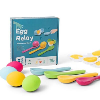 Egg Party - relay game - Active play - Kids - BS Toys