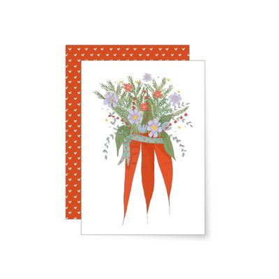 Bouquet de carottes | Carte pliée