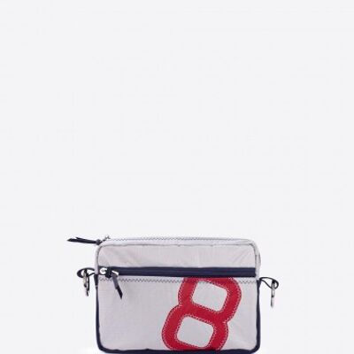 Max messenger bag in 100% recycled veil - Red n ° 8