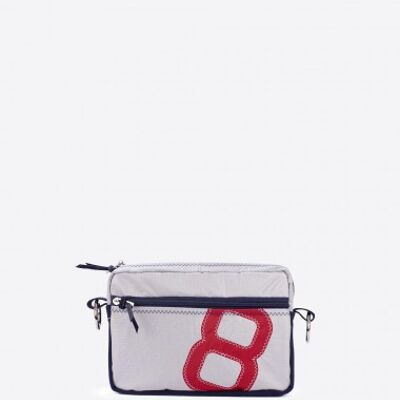 Max messenger bag in 100% recycled veil - Red n ° 8