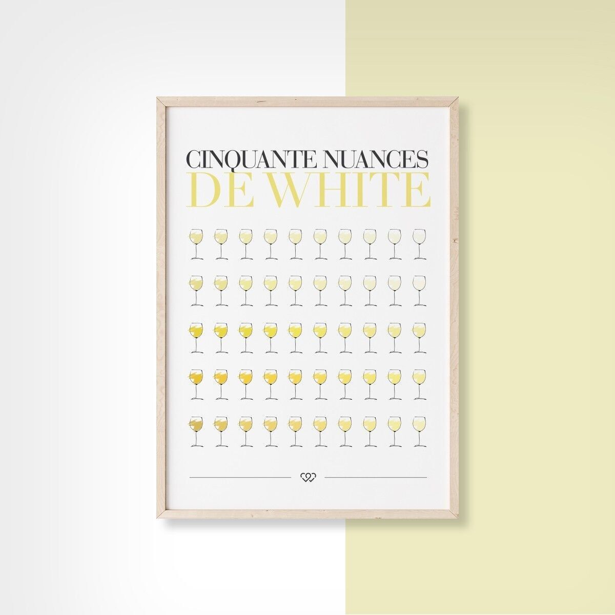 50 SFUMATURE DI BIANCO - 10cm x 15cm - Cartolina