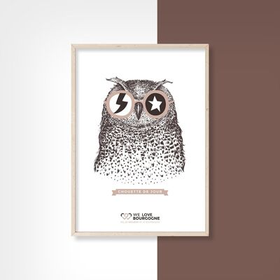 DAY OWL - 10cm x 15cm - Postcard