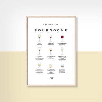 COCKTAILS DE BOURGOGNE  - 10cm x 15cm - Carte Postale 2