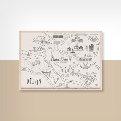 KARTEN DIJON - 10cm x 15cm - Postkarte