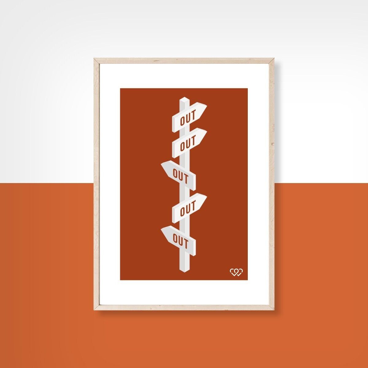 OUT - 10cm x 15cm - Carte Postale