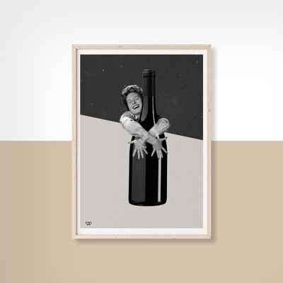 VIVERE SULL'AMORE E I BUONI VINI - 10 cm x 15 cm - Cartolina
