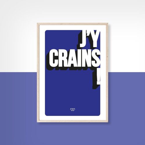 J'Y CRAINS - 20cm x 30cm