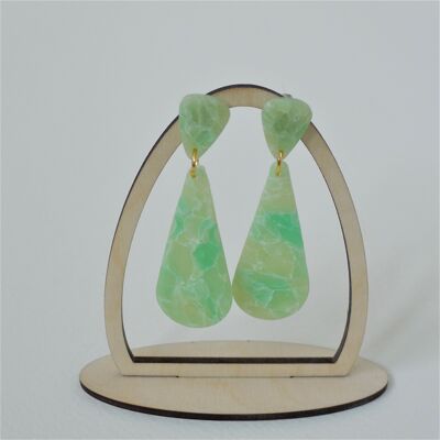 Jade Style Tear Drop Earrings
