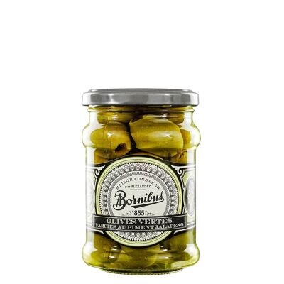 Olives vertes farcies au piment jalapeno