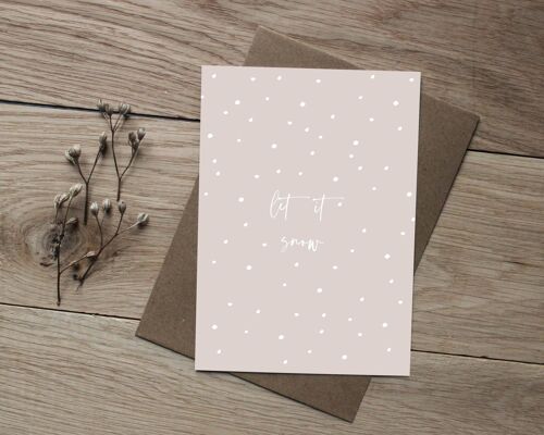 Weihnachtskarte "let it snow" | Weihnachtsgruß | Postkarte zu Weihnachten | Recyclingpapier | DIN A6