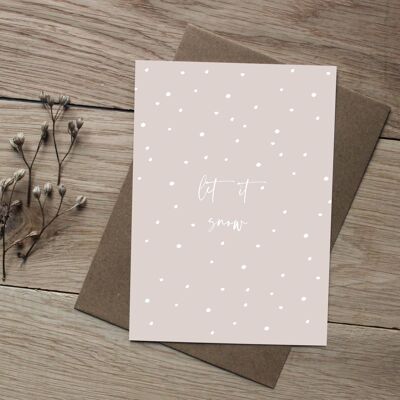 Christmas card "let it snow" | Christmas greeting | Postcard for Christmas | Recycled paper | DIN A6