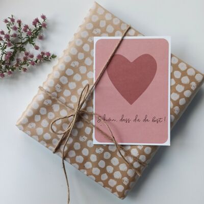 Baby card "Nice that you're there" DIN A6 in red | Birth card | Birthday card | congratulations baby